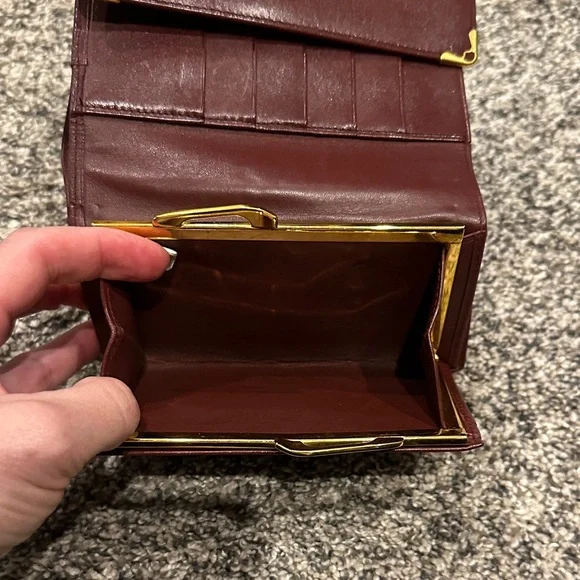 Cartier Leather Trifold Wallet with Gold Accents - Picture 7 of 8